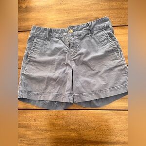 Eddie Bauer Slate Blue Gray Chino Shorts for Hiking or Outdoors
